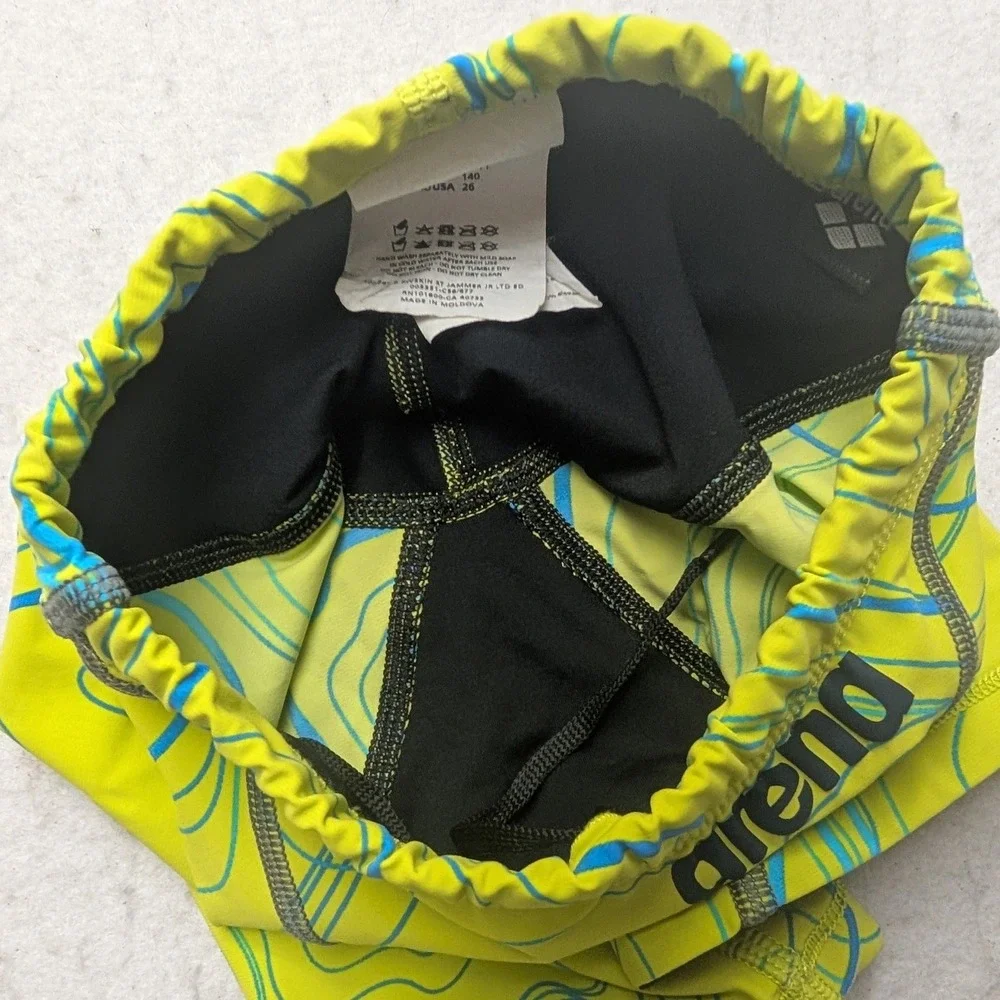 Arena Powerskin ST Jammer Boys 26 Green Blue Topographic Racing Swimsuit 002797